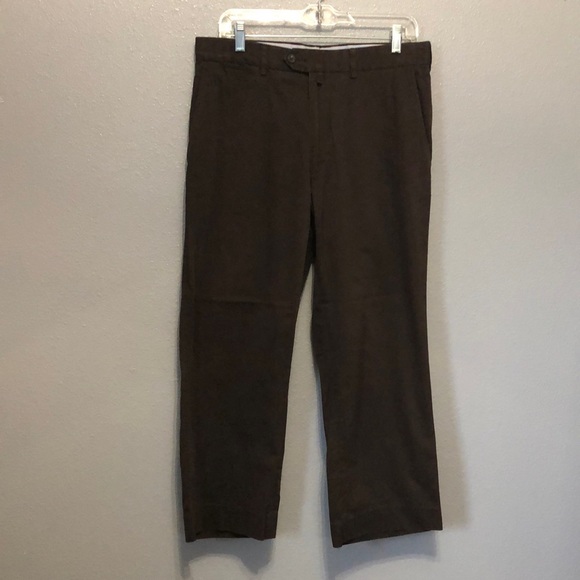 Faconnable Other - Faconnable dress pants Men's 32 Chocolate brown cotton spandex slacks EUC